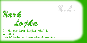 mark lojka business card